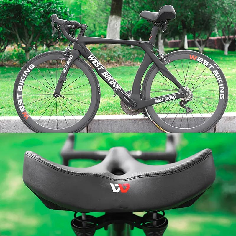 Ergonomic Extra-Wide Bicycle Saddle for Comfort and Support