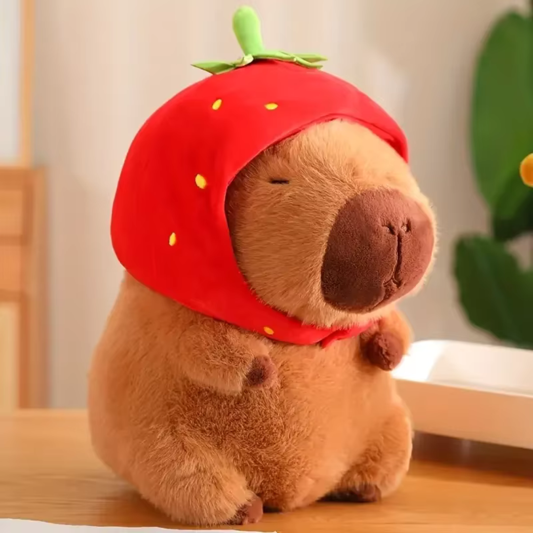 Capy Cutie Plush Pillow with Backpack Cozy Decorative