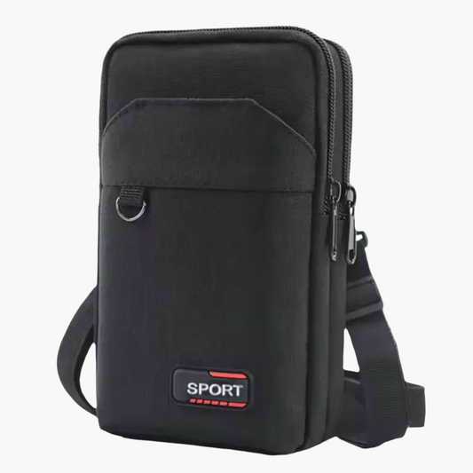 Runguard Pro Black Waterproof Waist Bag for Sports and Hiking