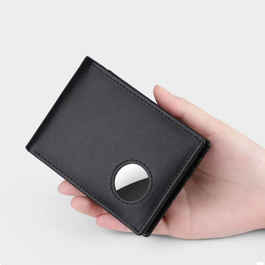 Securewallet Black Stylish Men's Wallet with Airtag Slot