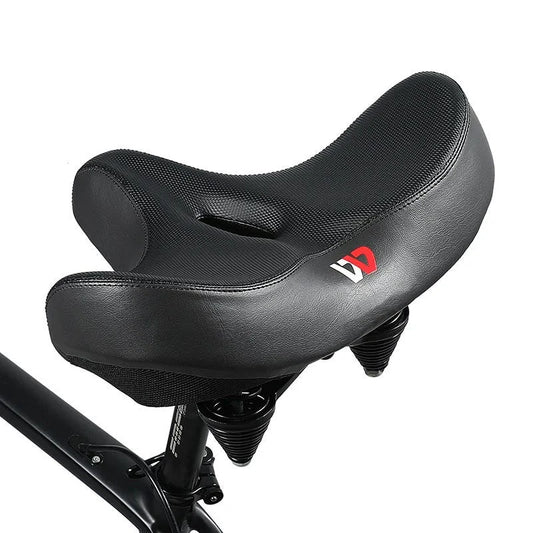 Ergonomic Extra-Wide Bicycle Saddle for Comfort and Support