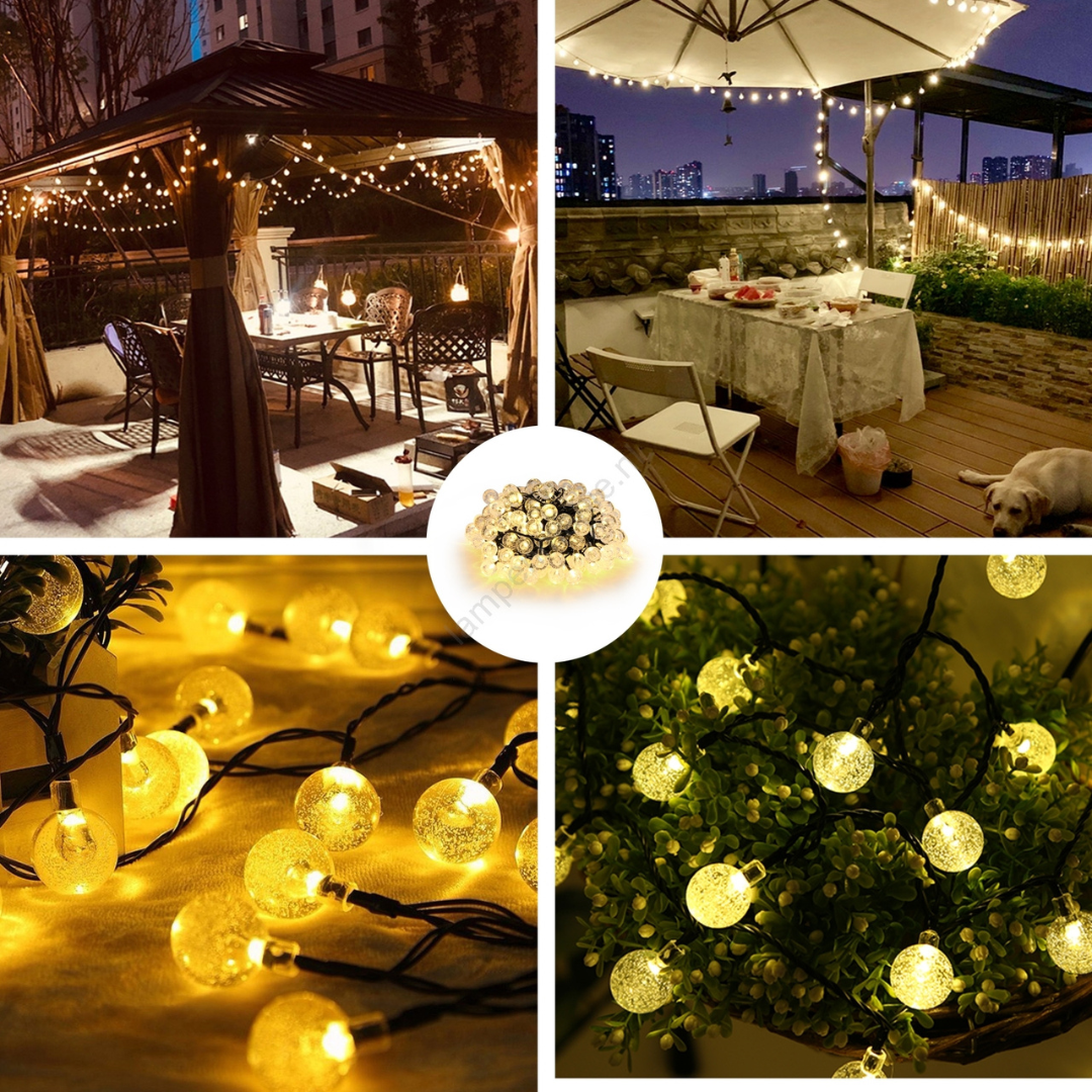 Solar Led Light Trails Bubbles Energy Efficient Outdoor Lighting