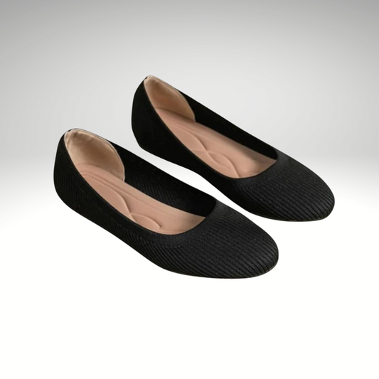 ComfortStep Women’s Black Ballerina Flats for Everyday Comfort