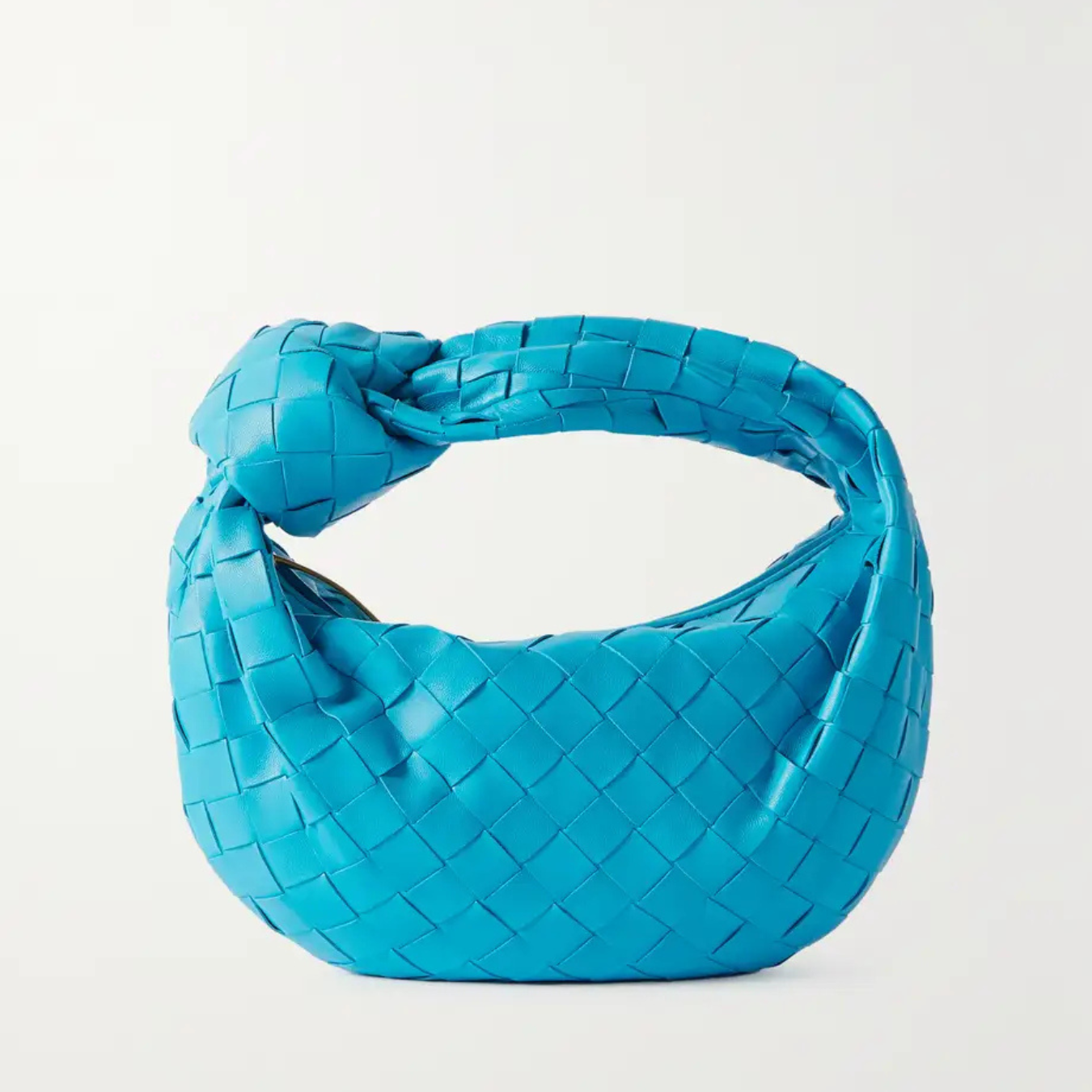 Leather Handbag with Braid Pattern Shoulder Bag