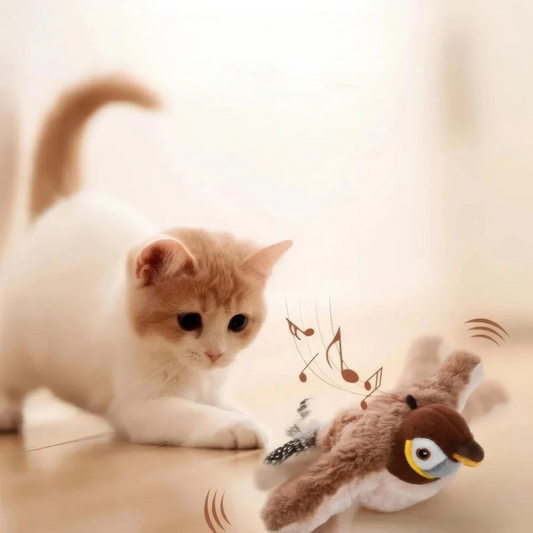 Bird-Shaped Cat Toy for Movement Stimulation