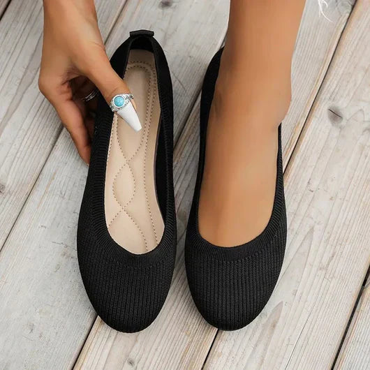 ComfortStep Women’s Black Ballerina Flats for Everyday Comfort