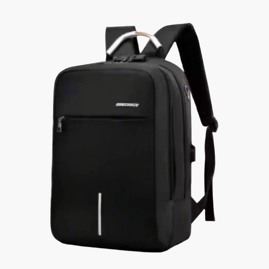 Techguard Black Water-Resistant Backpack with Large Capacity