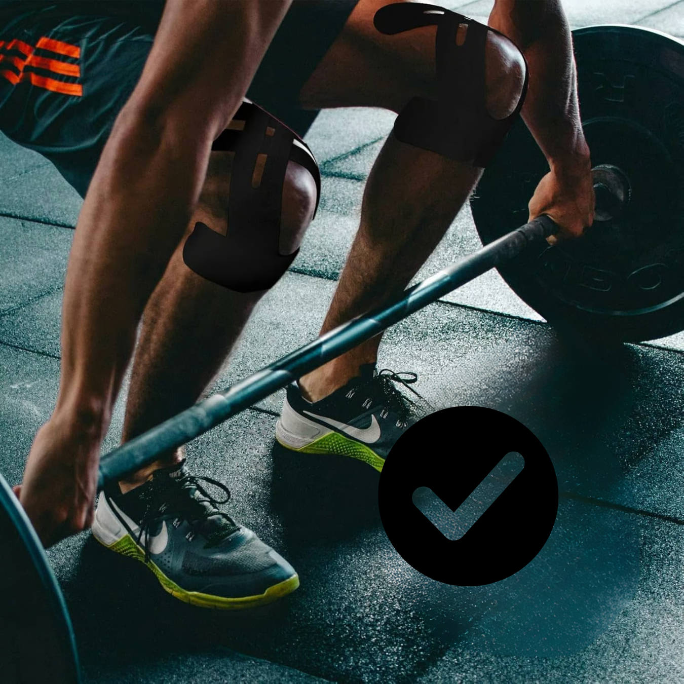 Knee Kinesiology Tape for Pain Relief Exercise