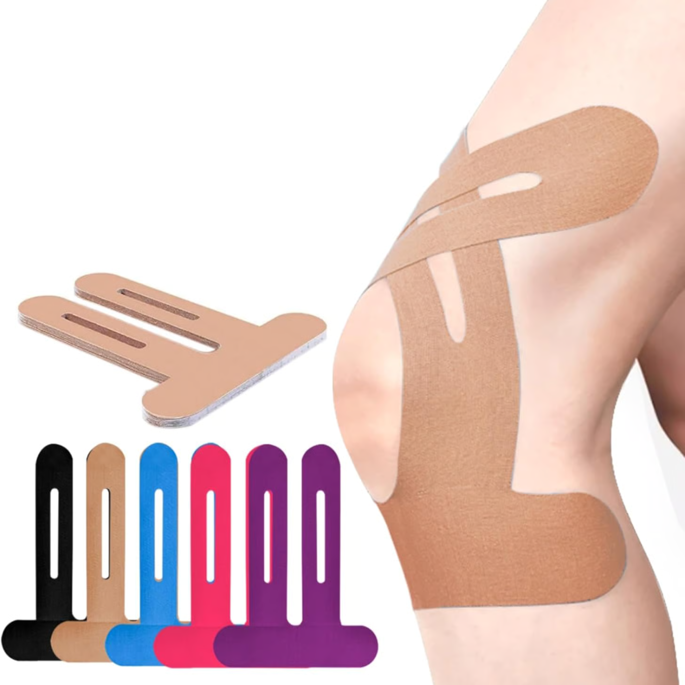 Knee Kinesiology Tape for Pain Relief Exercise