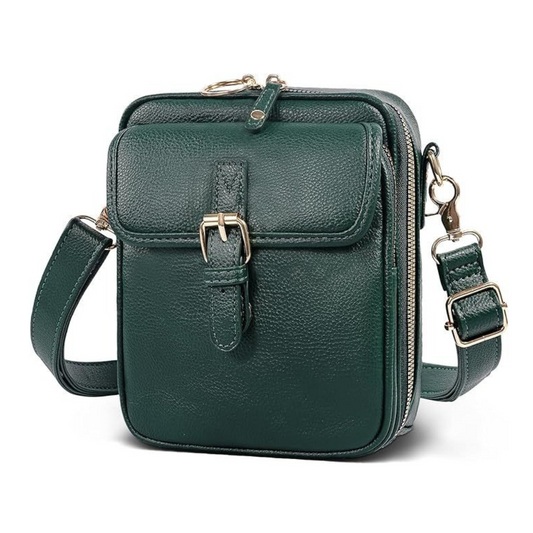 Compact Leather Axle Crossbody Bag for Stylish Women