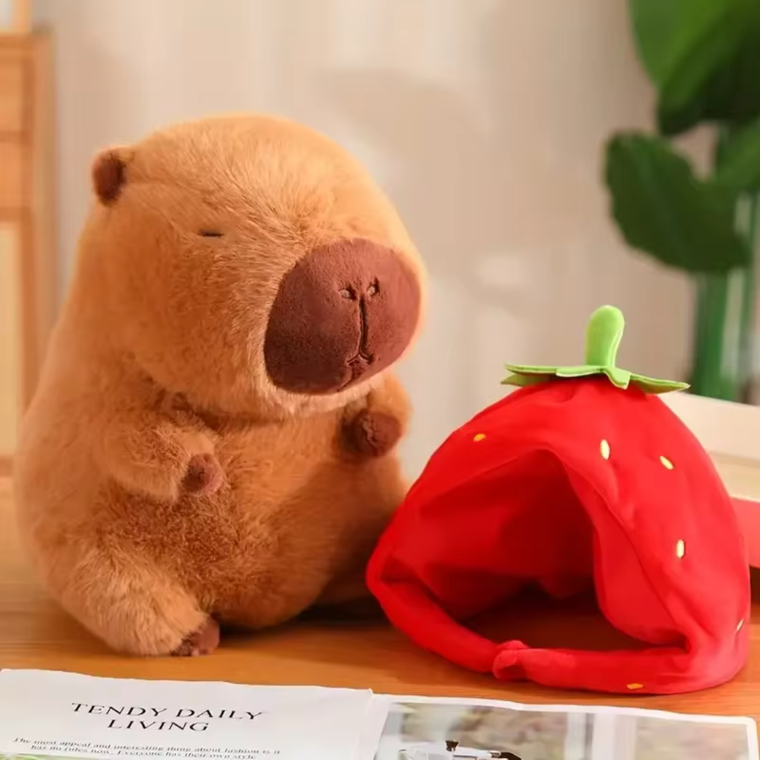 Capy Cutie Plush Pillow with Backpack Cozy Decorative