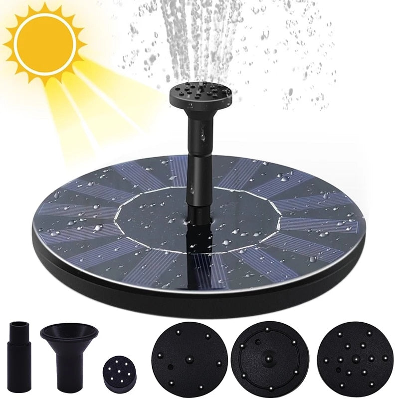 Solar Water Fountain, Outdoor Garden Decoration with Solar-Powered Pump