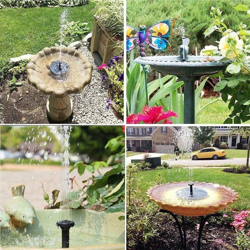 Solar Water Fountain, Outdoor Garden Decoration with Solar-Powered Pump