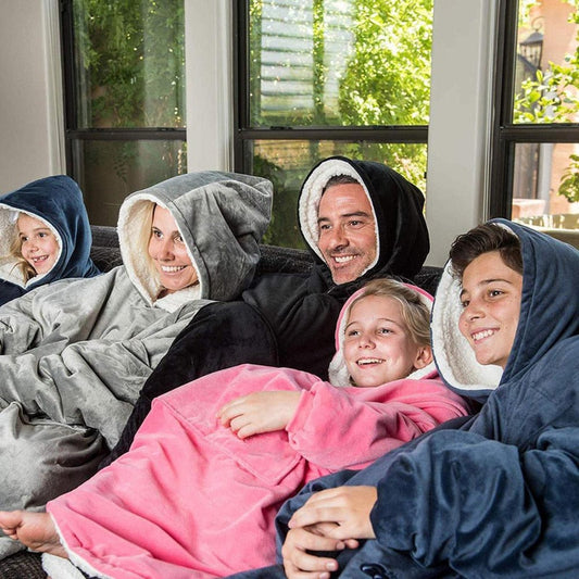 Huggie Hoodie Lovely Large Blanket With Sleeves