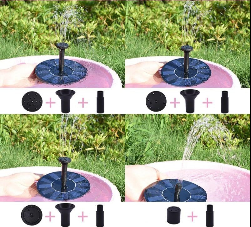 Solar Water Fountain, Outdoor Garden Decoration with Solar-Powered Pump