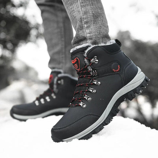 Men's Winter Shoes - Waterproof, Plush Lining & Slip-Resistant