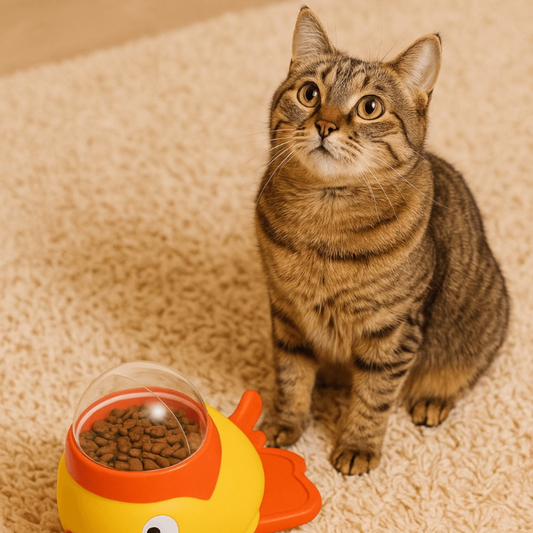 SnackDuck Interactive Duck Cat Toy for Food Play