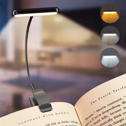 Smart Led Reading Lamp With Clamp Rechargeable Portable