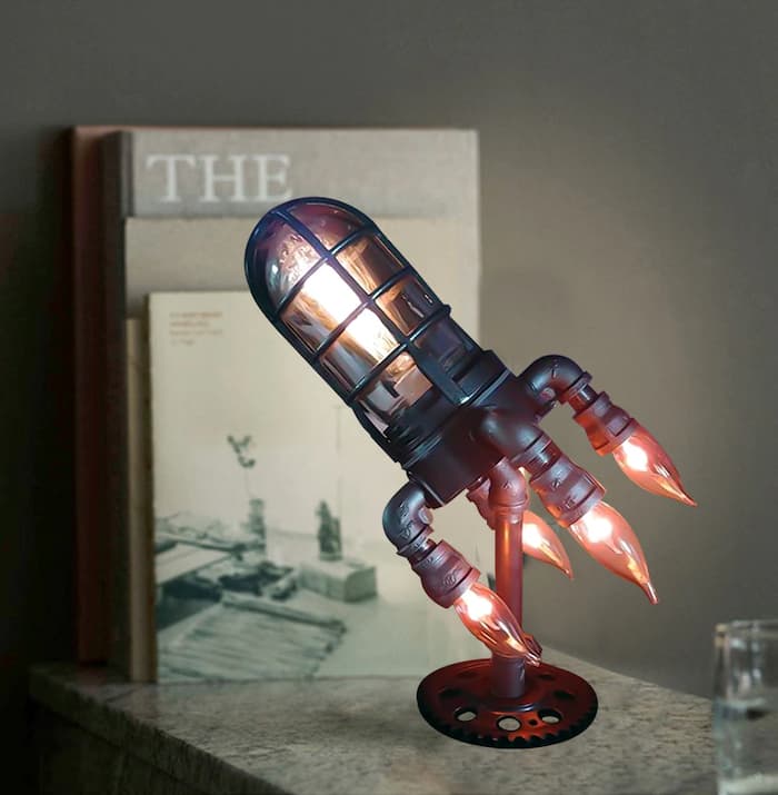 Nebulapulse Industrial Rocket Lamp – Artistic & Modern Lighting