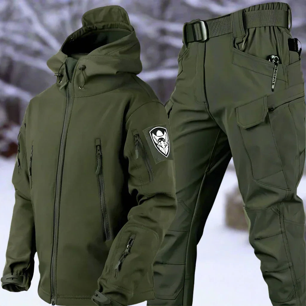 Weatherproof Set with Jacket and Pants for Outdoor Adventures