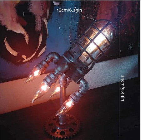 Nebulapulse Industrial Rocket Lamp – Artistic & Modern Lighting