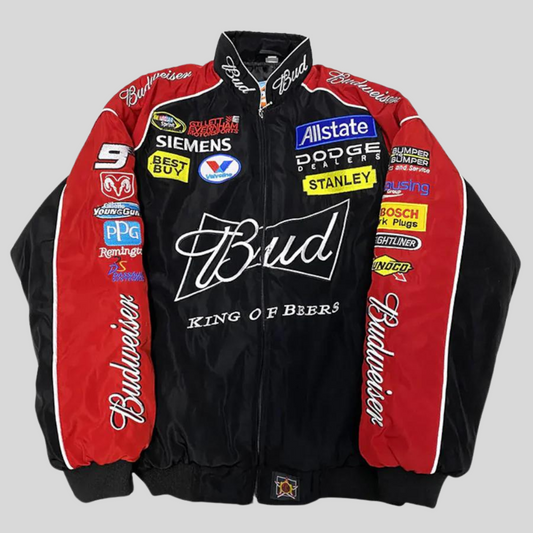 Vintage Budweiser Racing Jacket for Fans and Collectors