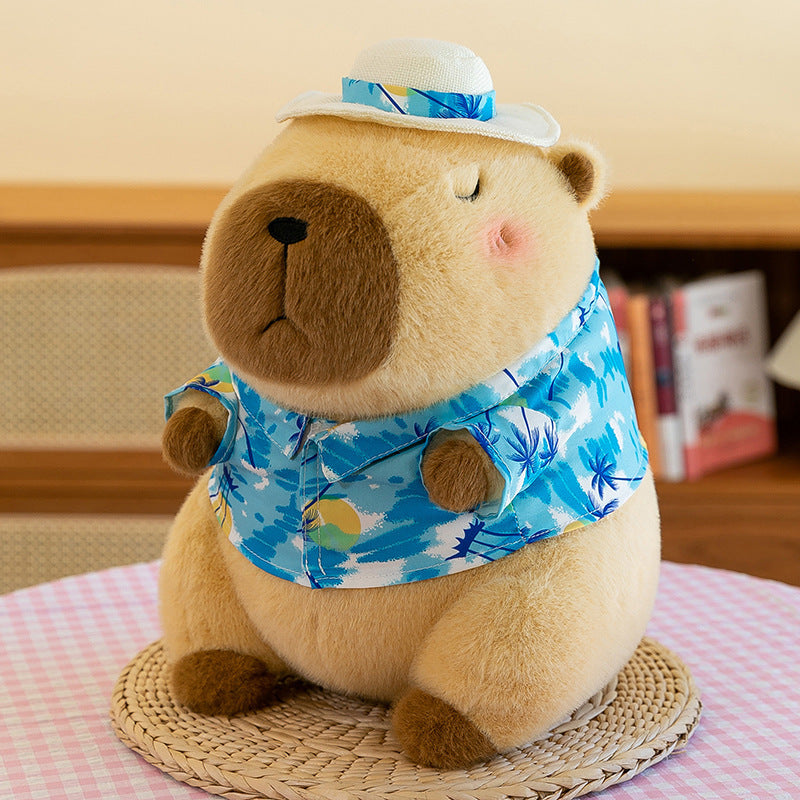Capy Cutie Plush Pillow with Backpack Cozy Decorative