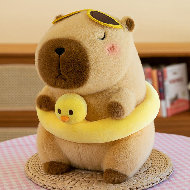 Capy Cutie Plush Pillow with Backpack Cozy Decorative