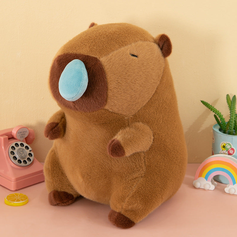 Capy Cutie Plush Pillow with Backpack Cozy Decorative