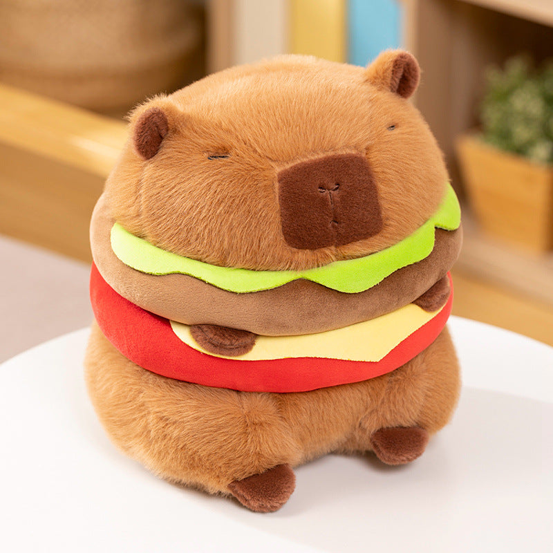 Capy Cutie Plush Pillow with Backpack Cozy Decorative