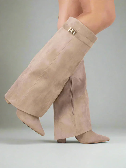 Mocka Women’s Elegant Black Taupe Boots