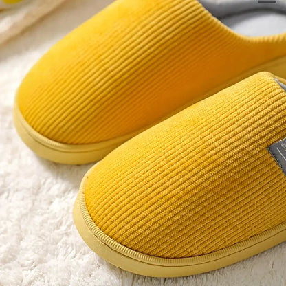 Plush Corduroy Slippers - Soft, Cozy & Non-Slip