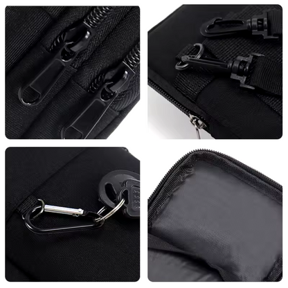 Runguard Pro Black Waterproof Waist Bag for Sports and Hiking