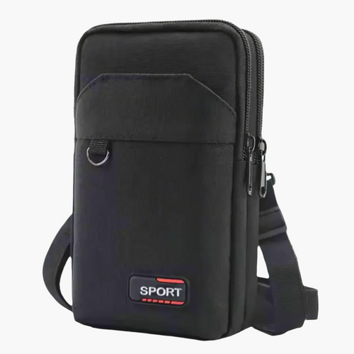 Runguard Pro Black Waterproof Waist Bag for Sports and Hiking