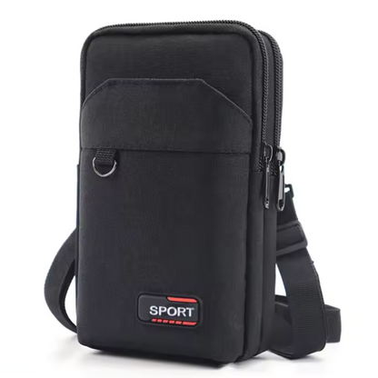 Runguard Pro Black Waterproof Waist Bag for Sports and Hiking