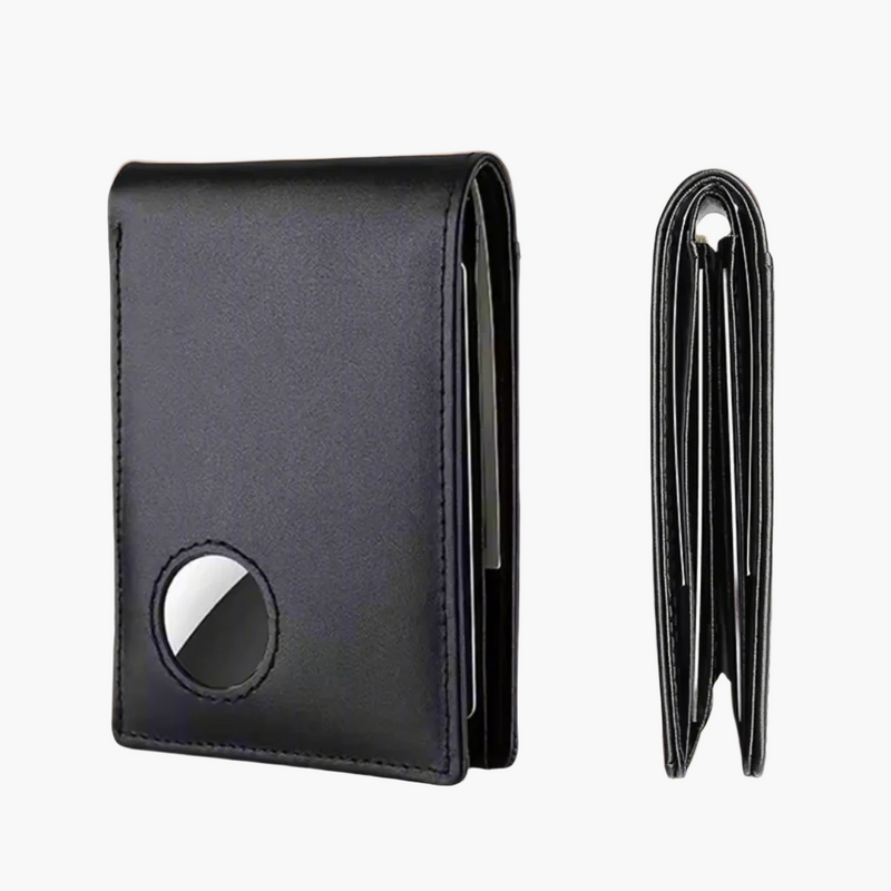Securewallet Black Stylish Men's Wallet with Airtag Slot