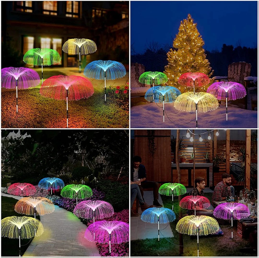Solar Cell Lamps For The Garden Jellyfish Color Change And
