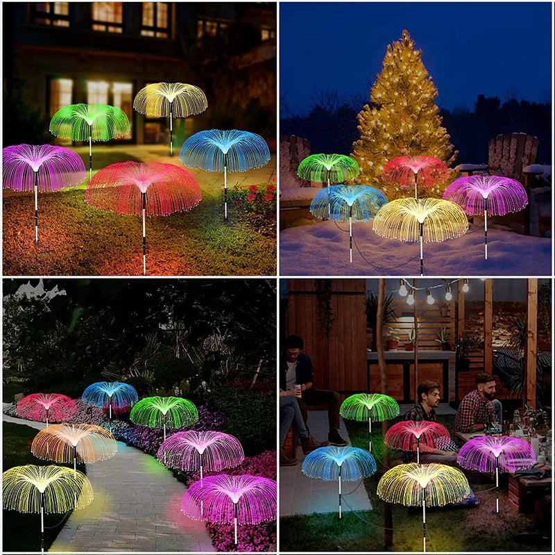 Solar Cell Lamps For The Garden Jellyfish Color Change And