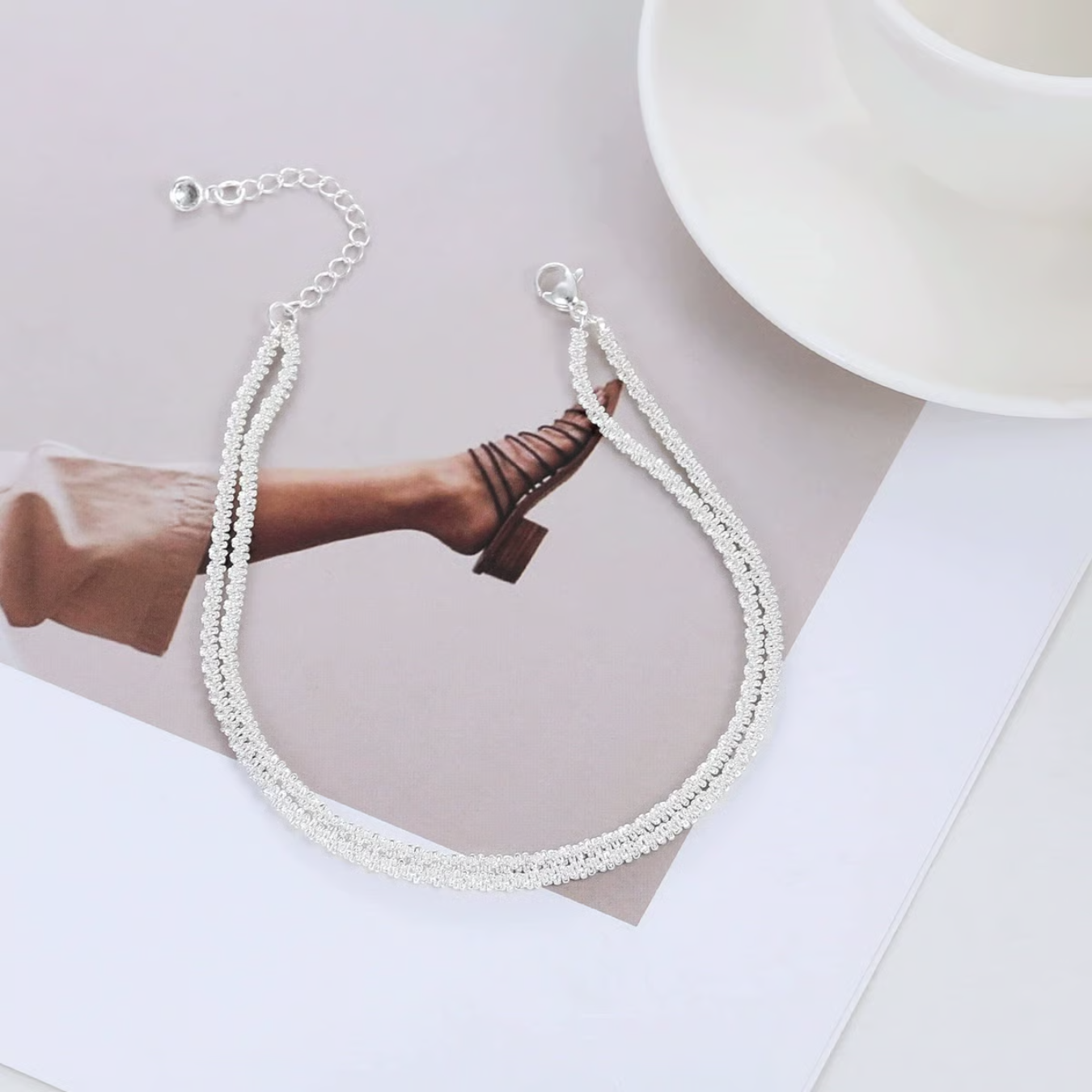 Adjustable Silver Foot Jewelry Summer Fashion Accessory