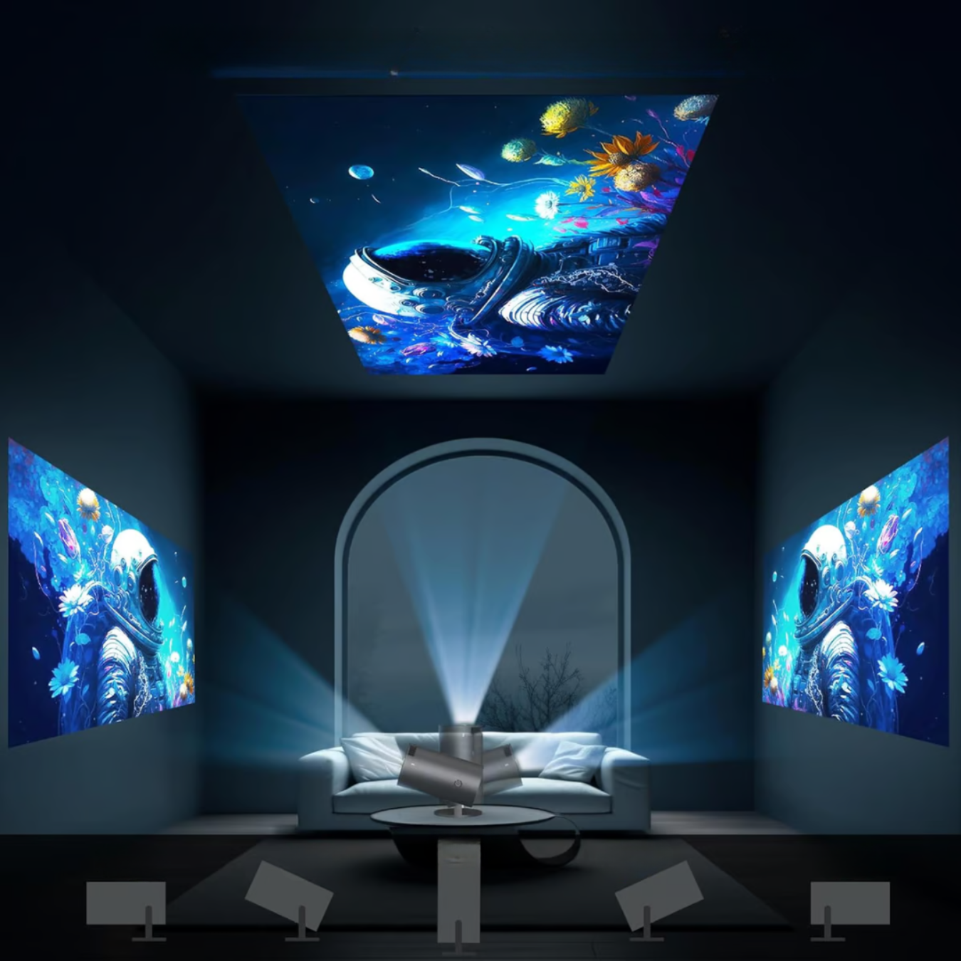 Cinemapro Mini Projector for Home Theater, 4K Ultra-HD Quality