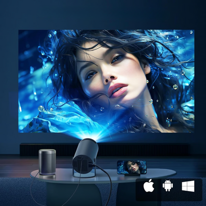 Cinemapro Mini Projector for Home Theater, 4K Ultra-HD Quality