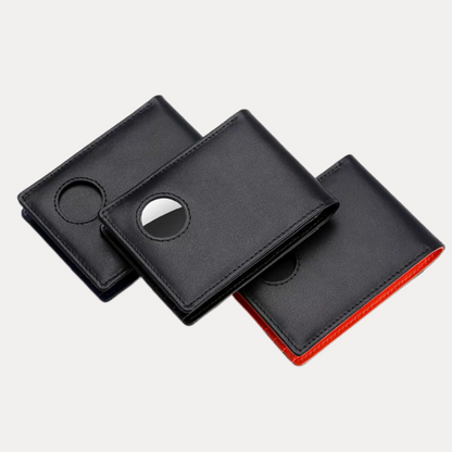 Securewallet Black Stylish Men's Wallet with Airtag Slot