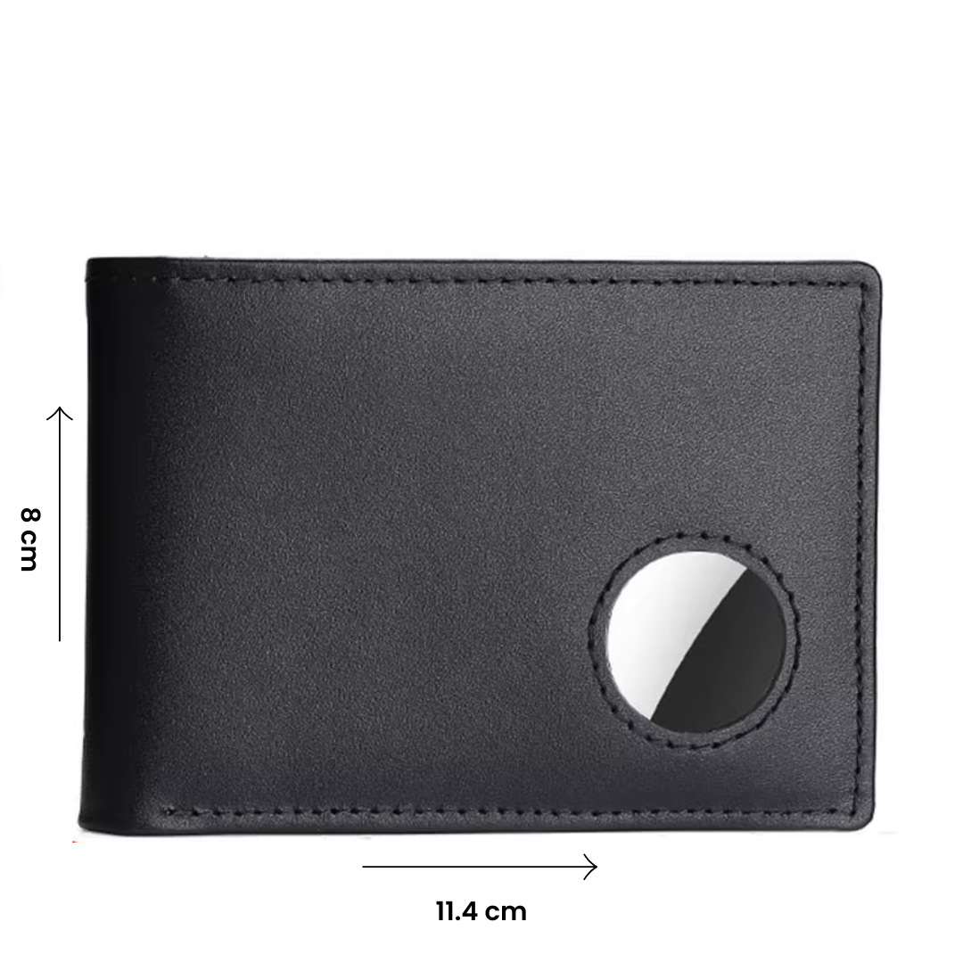 Securewallet Black Stylish Men's Wallet with Airtag Slot