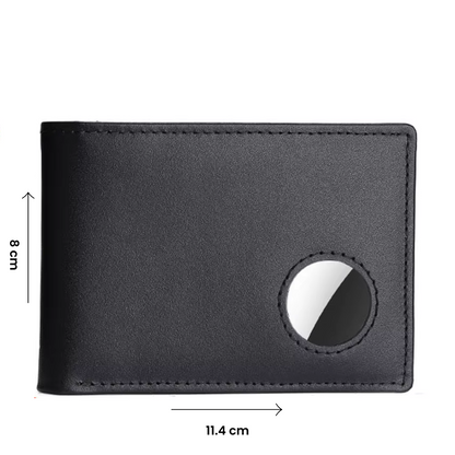 Securewallet Black Stylish Men's Wallet with Airtag Slot