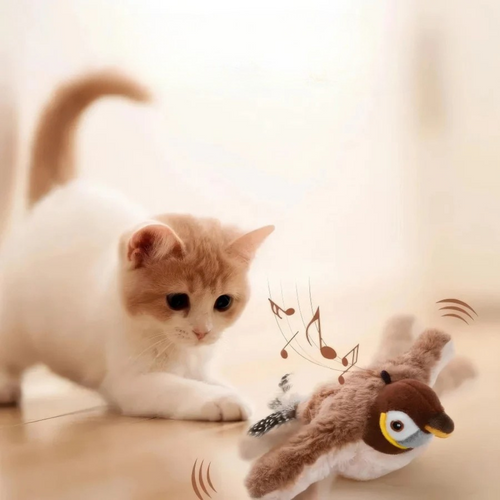 Bird-Shaped Cat Toy for Movement Stimulation