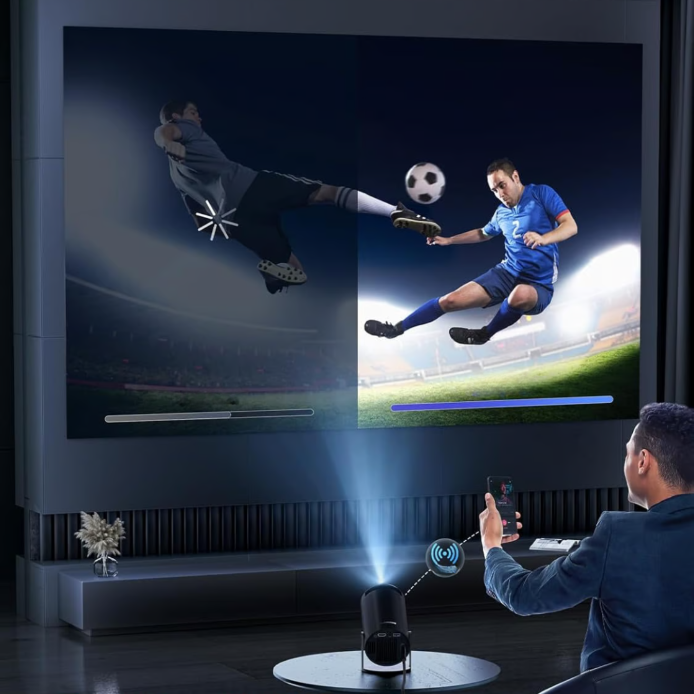 Cinemapro Mini Projector for Home Theater, 4K Ultra-HD Quality