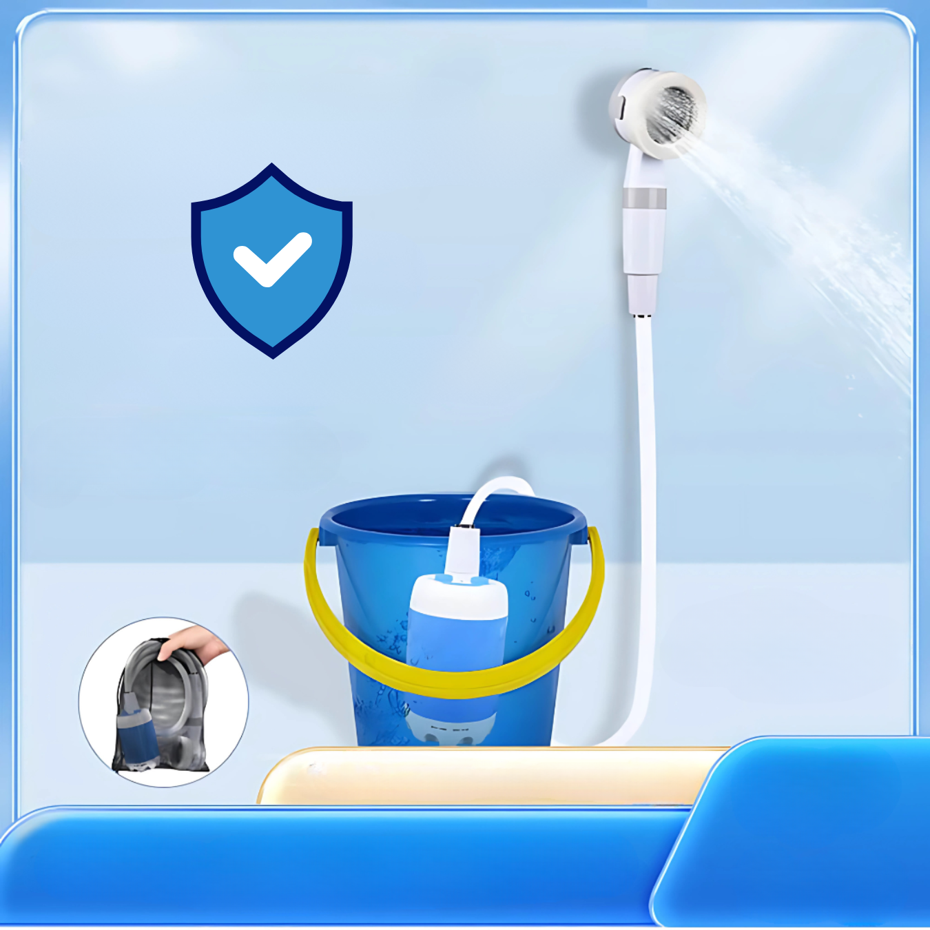 Portable Outdoor Camping Shower with Comfort