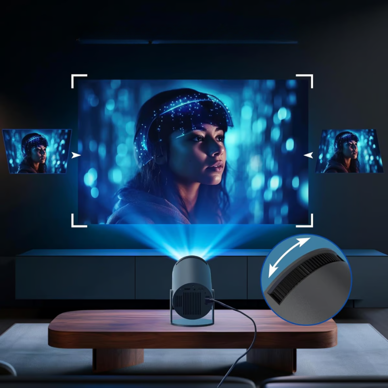 Cinemapro Mini Projector for Home Theater, 4K Ultra-HD Quality