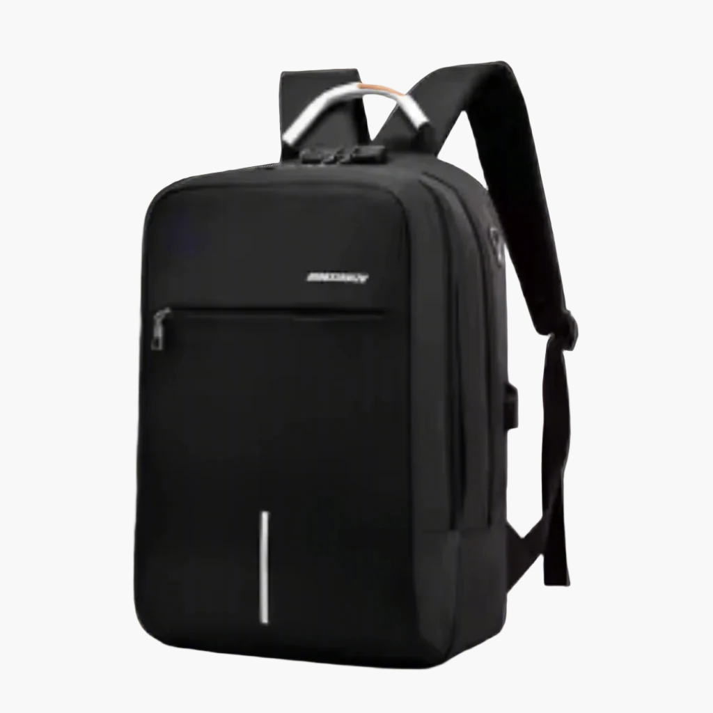 Techguard Black Water-Resistant Backpack with Large Capacity
