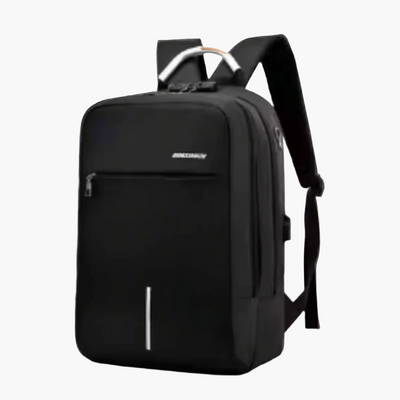 Techguard Black Water-Resistant Backpack with Large Capacity